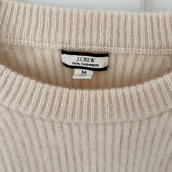 J Crew Ribbed Cashmere Oversized Crewneck Sweater
Ivory Cream Neutral Medium M - Picture 5 of 6